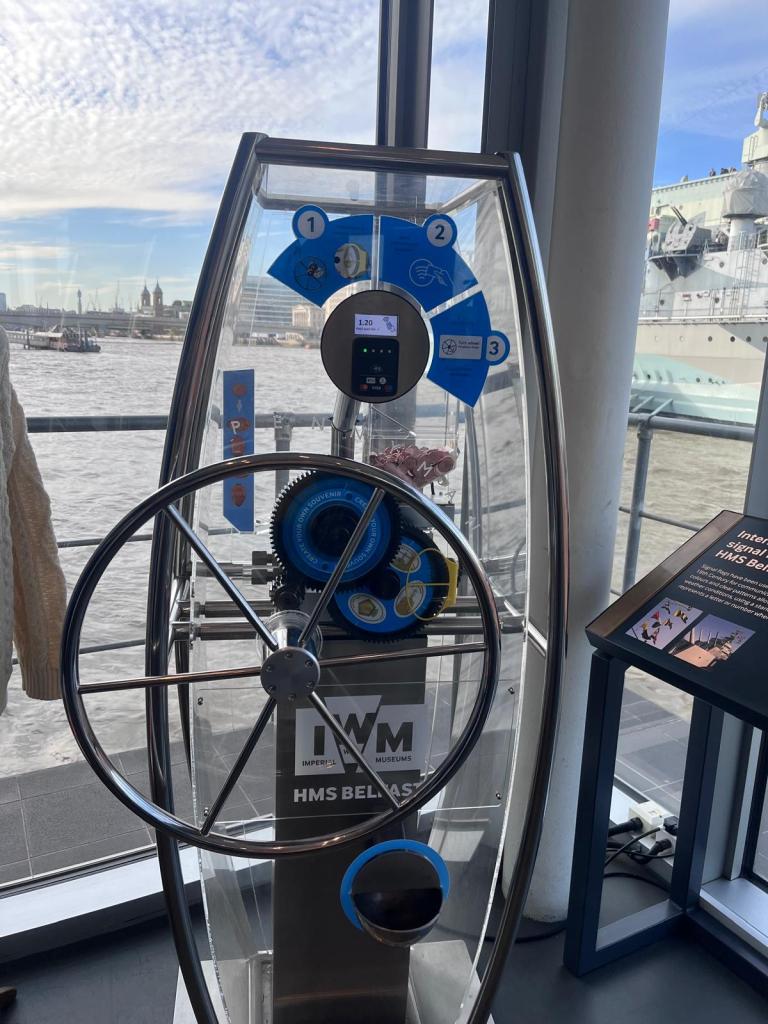 HMS Belfast Penny Press Coin Machine